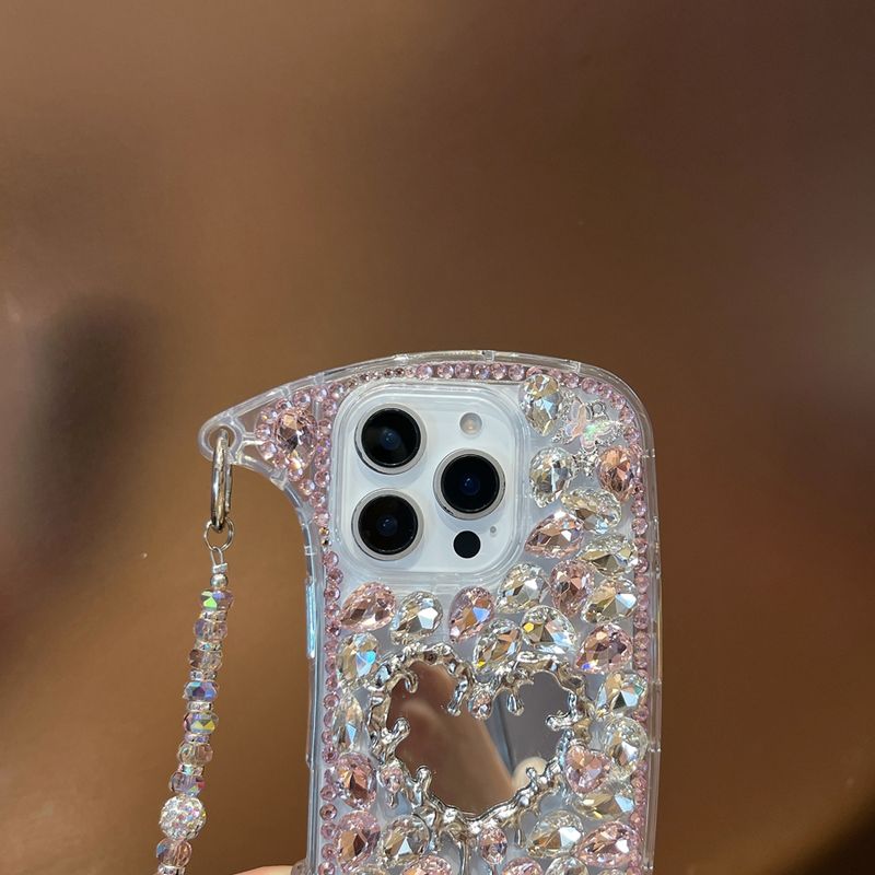3D Bling Diamant Strass Handyhülle für iPhone 17 Air 16 15 14 Plus 13 12 Pro Max 11 Glitzer Glitzer Handtasche Stil Hülle_voghion.com