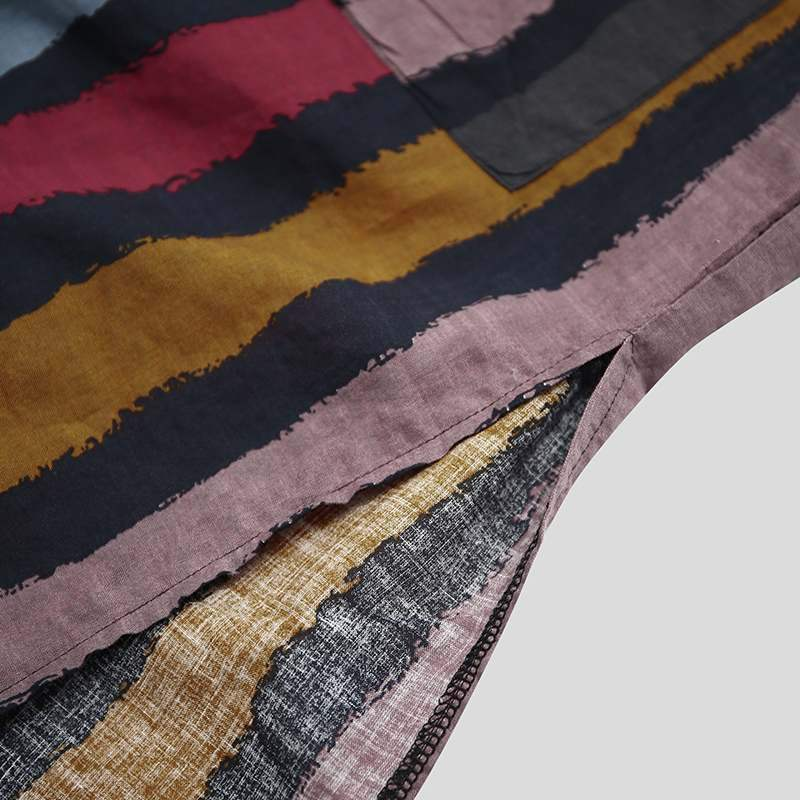 Camicia da uomo a maniche lunghe da uomo con stampa musulmana New Wish, stile lungo, veste musulmana_voghion.com