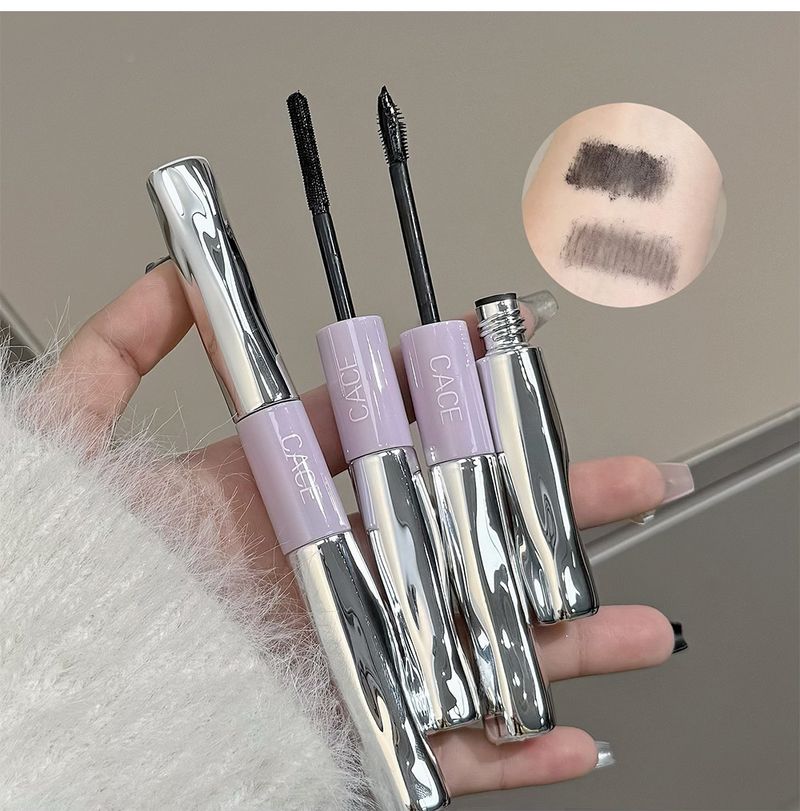 Double-ended Mascara Affordable Lengthening Brush Head Dense Curling Eye Makeup Black Brown Options Available_voghion.com