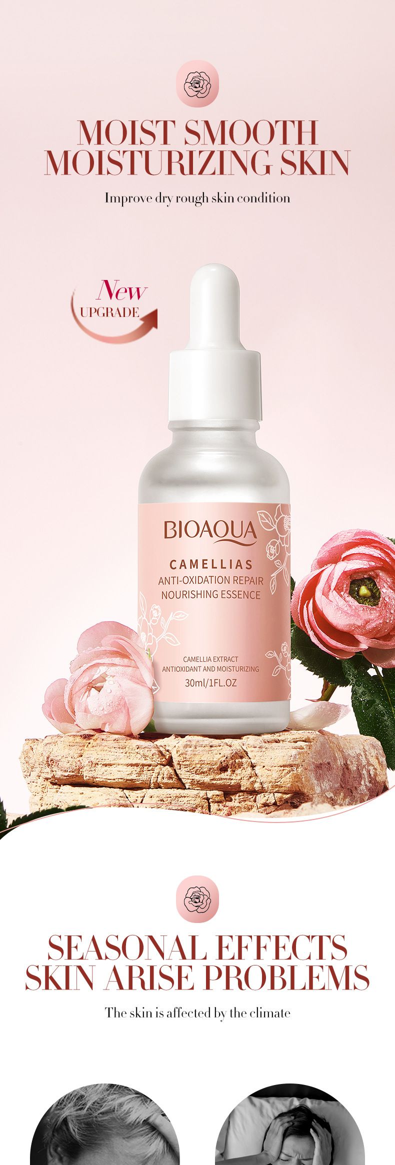 BIOAOUA Camellia Antioxidant Nourishing Serum, Moisturizing Skin Serum_voghion.com