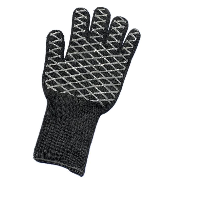 Guanti da barbecue Spot, guanti da grigliata in silicone antiscivolo, resistenti al calore del forno, 500-800 gradi_voghion.com