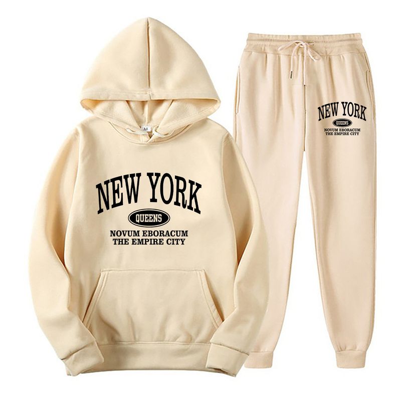 Nueva sudadera con capucha para hombre con conjunto deportivo casual de dos piezas con estampado de moda para hombre_voghion.com