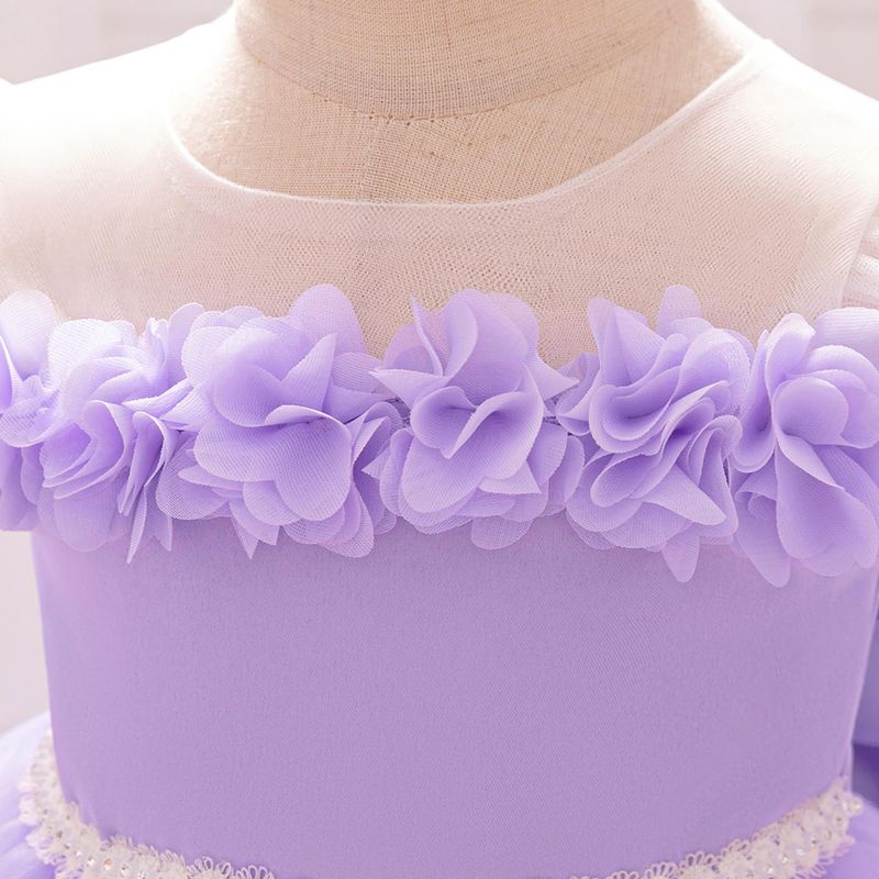 Kids' Clothing Baby Birthday Dress Children's Princess Dress With Tail Mesh Fluffy Dress_voghion.com