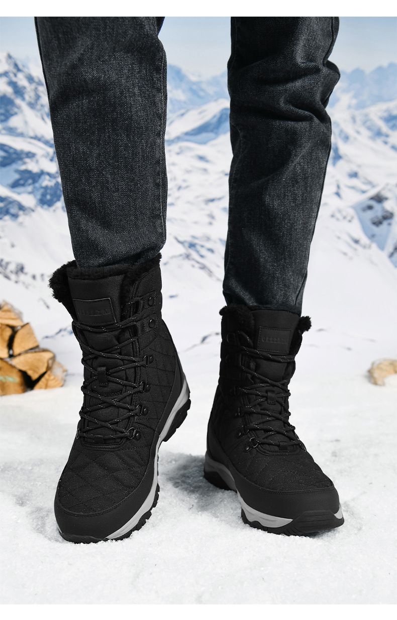 BUFFNY Winter Snow Boots For Men & Women - Waterproof Slip-Resistant Insulated Fur-Lined Short Boots With Thick Sole For Outdoor Comfort_voghion.com