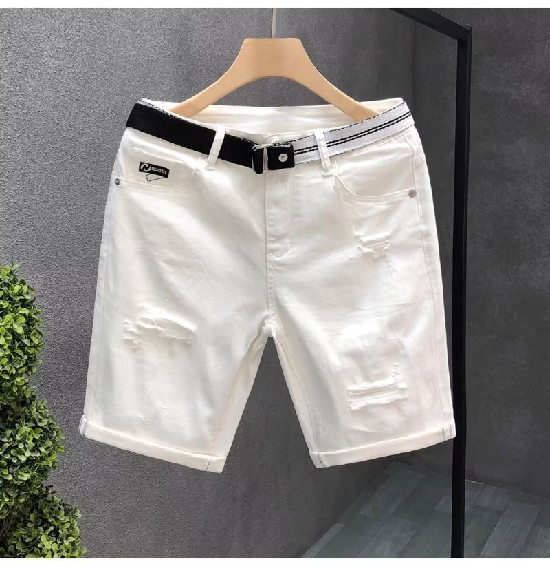 Îmbrăcăminte bărbătească Blugi îmbrăcați, tendință la modă, ușor elastici, croială slim, blugi bărbătești, multicolori, îmbinați, negri_voghion.com