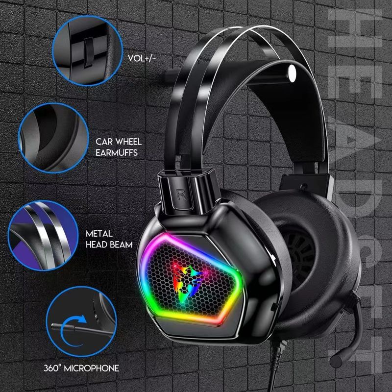 G601 Gaming-oortelefoons Internetcafé gaming USB-headset voor pc-computer Gaming-headset_voghion.com