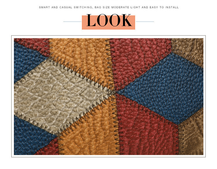 Geantă de telefon mobil crossbody cu un singur umăr, cu fermoar dublu, cu potrivire de culori, 2024, versatilă, stil național, tendință la modă_voghion.com