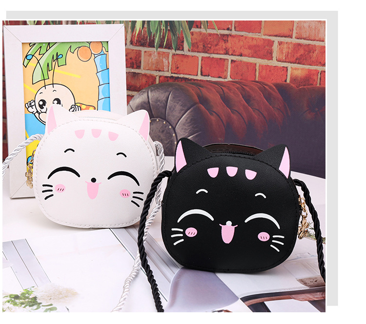 Nuova borsa a tracolla per bambini cartone animato Simpatico gatto Portamonete e borsette per bambini Moda Mini borsa a tracolla per bambina carina_voghion.com