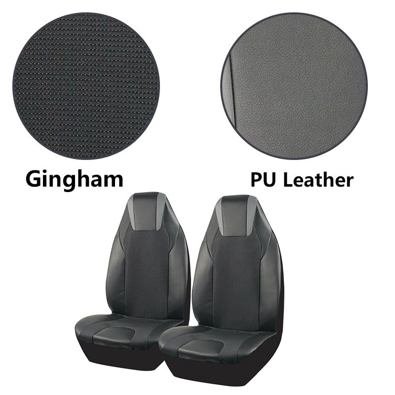 Nueva funda para asiento de coche de tela jacquard negra y gris PVC con capucha y personalidad tridimensional_voghion.com
