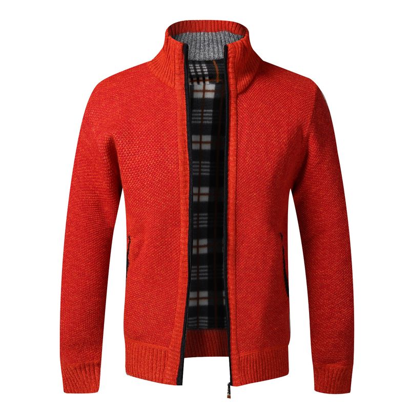 Herfst winter gebreide cardigan trui met fluwelen jasje, losse en dikke pasvorm, plus size Koreaanse versie trendy nieuwe heren_voghion.com