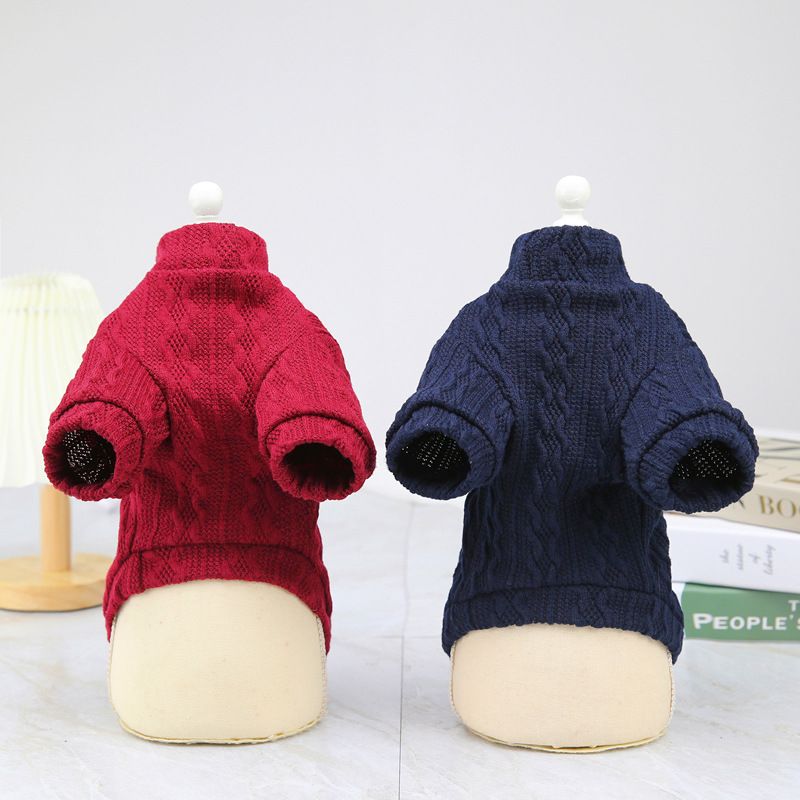 Pet nuovo Teddy piccolo cane pet abbigliamento autunno e inverno 21 quattro colori maglione_voghion.com