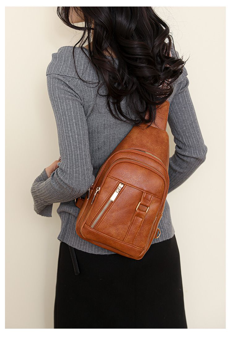 Brust Neue große-kapazität frauen Mode vielseitig männer pu schulter messenger tasche_voghion.com