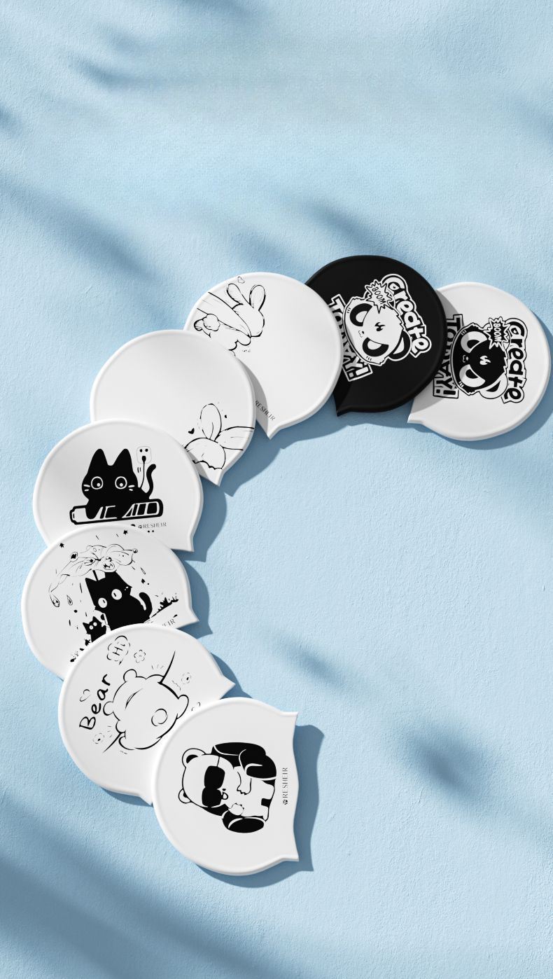 Kappe für Männer und Frauen, Silikon, nicht einschnürend, langes Haar, bequem, wasserdicht, Ohrenschutz, großer Kopf für Erwachsene_voghion.com