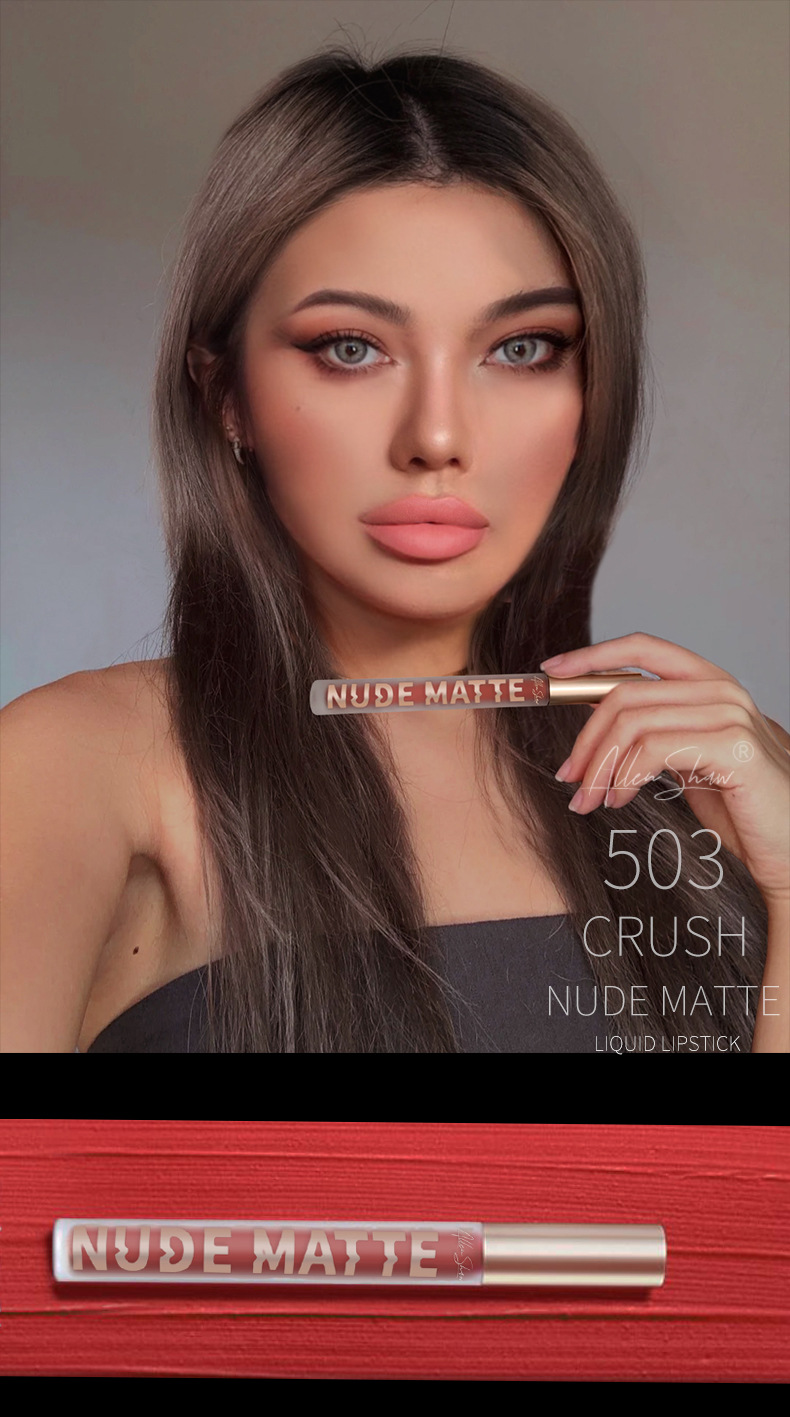 Maquillage 8 couleurs mat rouge à lèvres imperméable longue durée rouge à lèvres Sexy rouge rose Veet Nude rouges à lèvres maquillage s_voghion.com