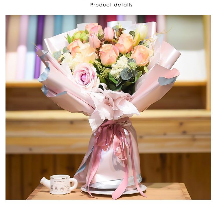 Wasserfestes Papier für Floristensträuße, doppelseitiges, buntes Geschenkpapier für frische Blumen, Geschenkverpackung für Floristensträuße, 20 Stück/Packung_voghion.com