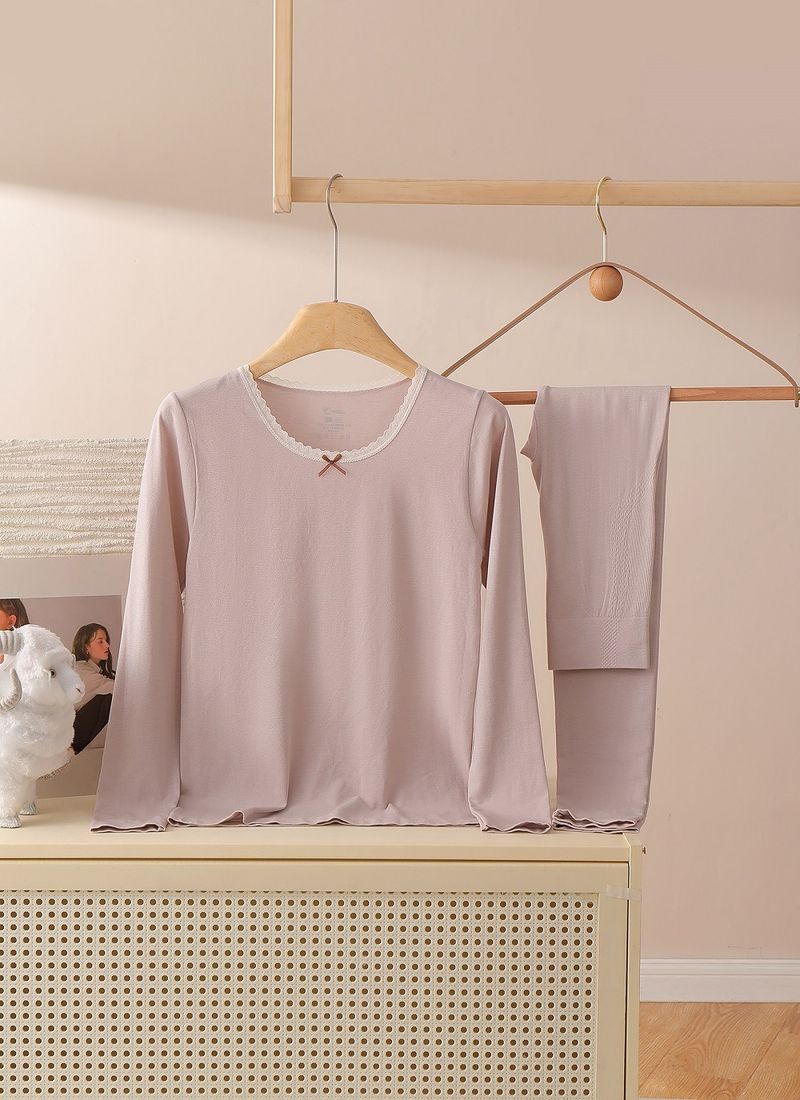 Maschinenwaschbares, nahtloses, körperformendes Thermounterwäsche-Set aus Wolle | Slim Fit-Langunterhose aus Merinowolle für Herbst und Winter_voghion.com