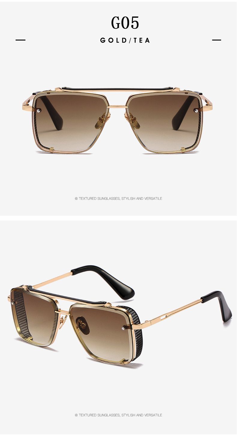 2023 Steampunk Per Gli Uomini Vintage Punk Occhiali Da Sole Donne Alla Moda Piazza Occhiali di Moda Luxe Gafas De Sol Hombre Zonnebril_voghion.com