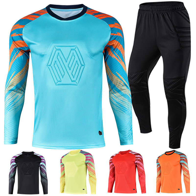 Conjunto de camiseta y pantalones de manga larga para portero de fútbol, entrenamiento para niños y adultos_voghion.com