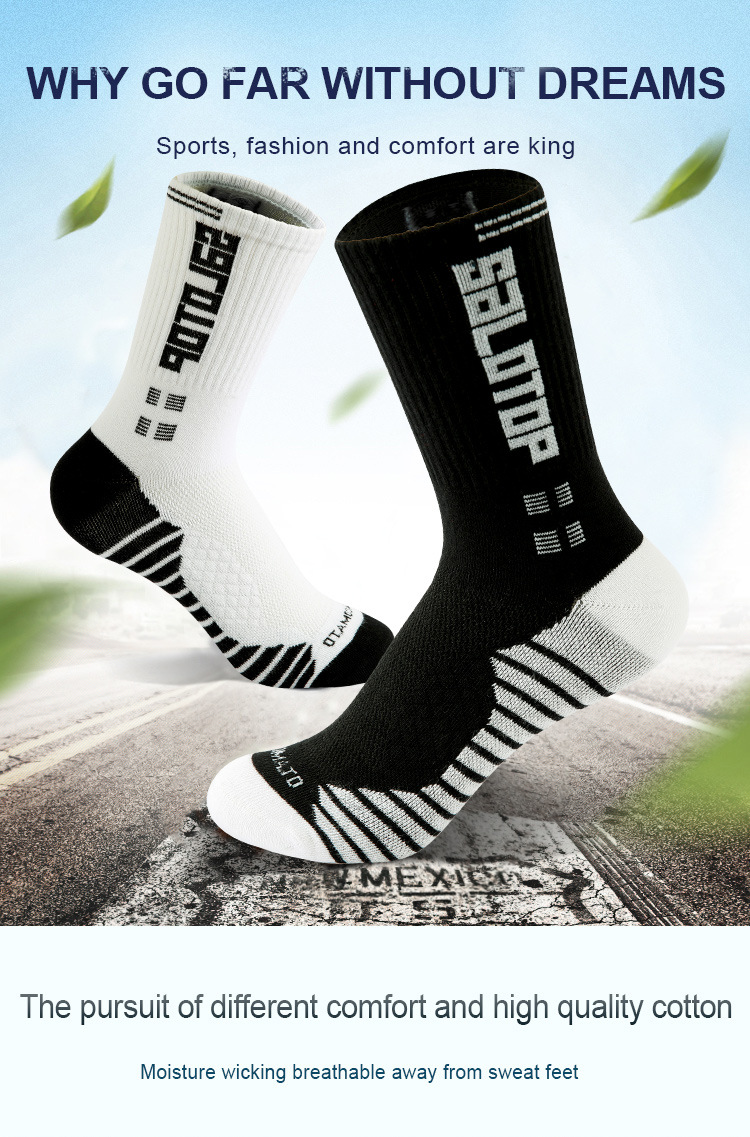 Socks For Men, Professional Medium High Top Basketball Practical Sports Long Tube Socks, Sweat-absorbing And Odor-proof_voghion.com