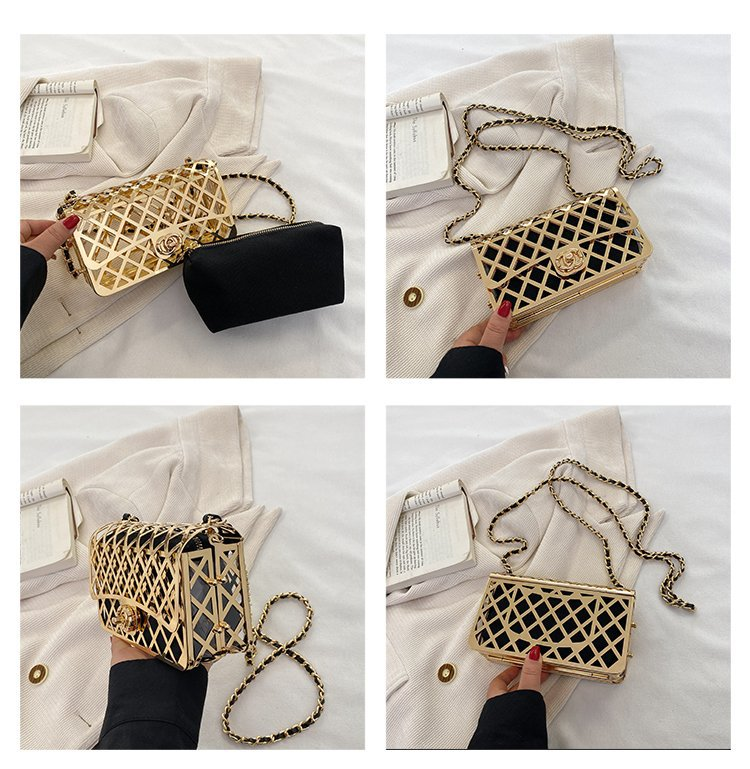 Xiaoxiang Wind Rhombic liten väska Kvinnor 2023 Sommar Nytt Mode Liten fyrkantig väska high-end sense chain axel Messenger bag_voghion.com