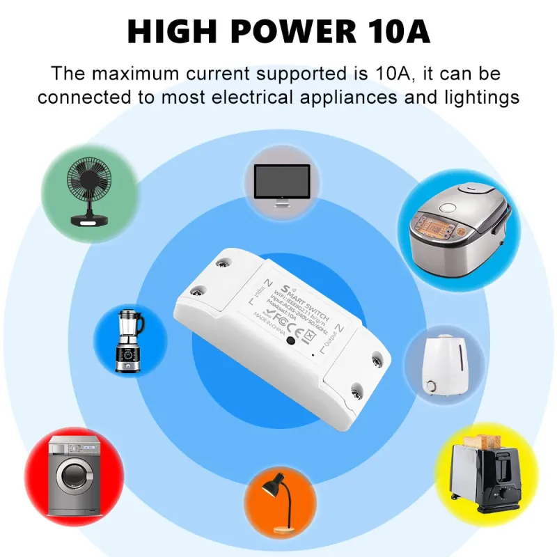 Tuya WiFi Switch Mini Universal Breaker Smart Life Wireless Remote Control Works With Alexa Google Home Yandex Alice_voghion.com