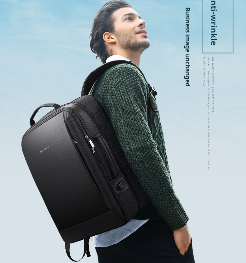 Minimalistisch gestalteter Rucksack für Herren, Computer-Rucksack, Business-Outdoor-Reisen, Multifunktions-Rucksack, USB-Rucksack_voghion.com