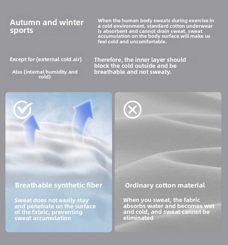Fleece-gefüttertes Laufsport-Set für Herren, Outdoor, Skifahren, Wandern, Bergsteigen, Basisschicht, Thermounterwäsche, schnelltrocknend_voghion.com