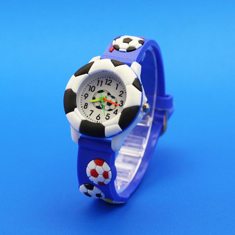 Kinder süße Fußballuhr Basketball Silikonuhr Cartoon Uhr_voghion.com