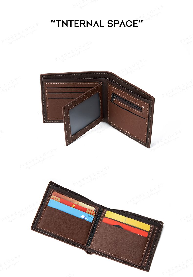New Men's Wallet Short Multi-card Fashion Casual Wallet Men's Business Tri-fold Horizontal Soft Wallet_voghion.com