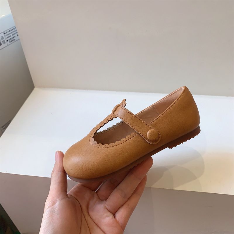 Kinder schuhe Flacher mund kinder leder schuhe kleine prinzessin einzelnen schuhe für mädchen_voghion.com