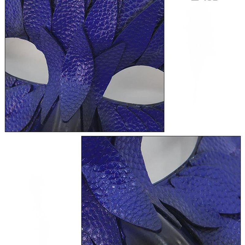 Halloween High-end Half-face Leather Feather Bird Beak Masquerade Party Mask Costume Prop Bar Fun Adult Version_voghion.com