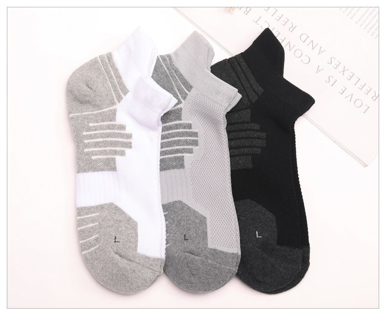 Outdoor-Sportsocken für Herren, rutschfest, verdickt, mit Frotteeboden, kurze Röhrensocken, atmungsaktiv, ideal für Basketball, Zuhause und Bootfahren, mit Deodorant-Funktion_voghion.com