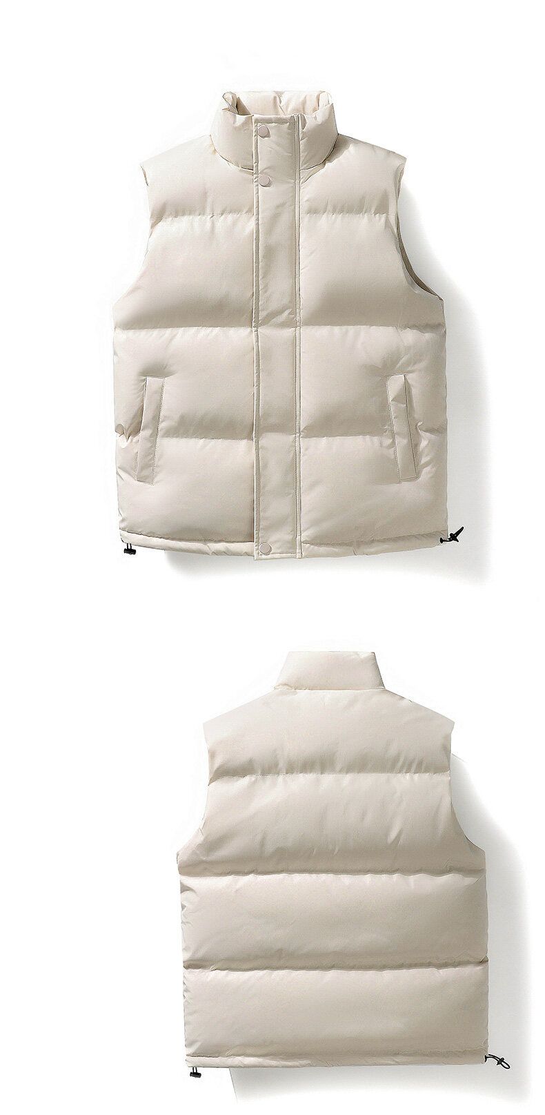 Winter standing collar trendy camisole, thickened warm vest, youth sports cotton jacket, men's_voghion.com