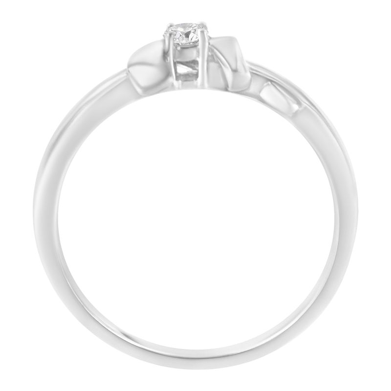 10K White Gold Diamond Promise Ring (1/10 Cttw, H-I Color, SI2-I1 Clarity)_voghion.com