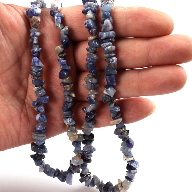 Collana di perline di ghiaia di agata naturale - Perline punzonate da 8-10 mm con catena regolabile da 24 pollici, gioielli curativi fai da te per la creazione di braccialetti_voghion.com