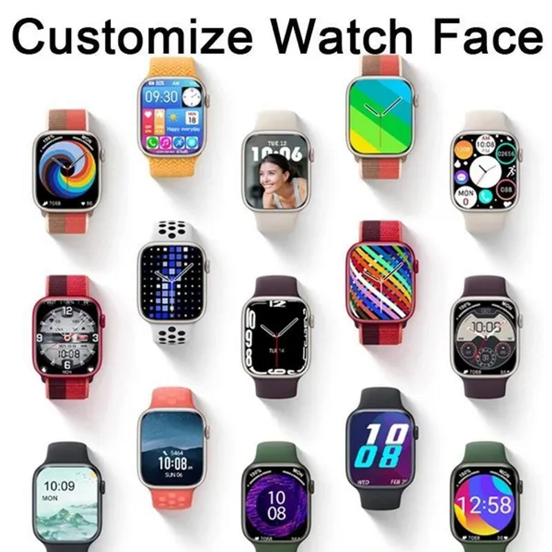 Ny Original I7 Pro Max IWO Smartwatch Telefonsamtal Anpassat ansikte Sport Vattentät Man Dam Smart Watch Series 7 För Apple_voghion.com