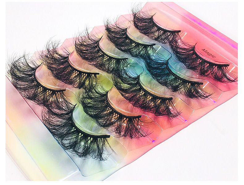 CMAYOME 5-Pairs Colored Faux Mink Eyelashes - Voluminous, Fluffy, Multi-Layered False Lashes For Dramatic & Natural Look_voghion.com