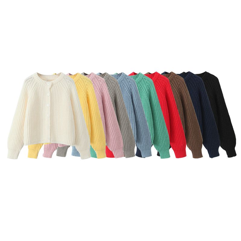Damenbekleidung Strickjacke lockerer Pullover Damen Strickpullover beliebte 8 Farben_voghion.com