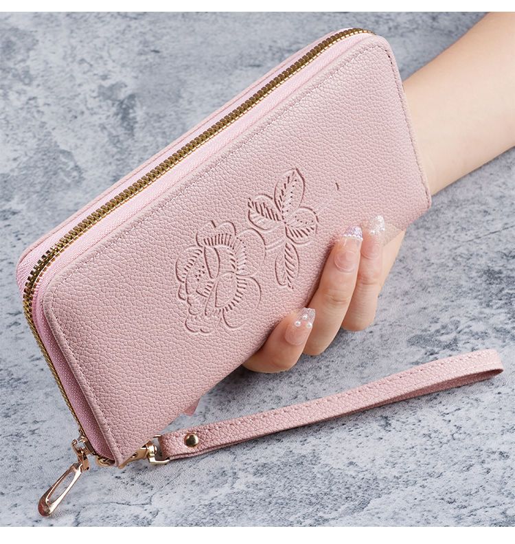 Neue Clutch im koreanischen Stil für Damen mit langem Reißverschluss, multifunktionale, allumfassende Geldbörse mit großer Kapazität_voghion.com