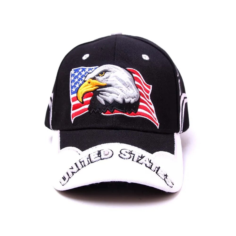 Sıcak balıkçılık ABD Bayrağı Kartal 3D Nakış beyzbol şapkası Snapback Kapaklar Rahat Gorras baba şapkası Erkekler Kadınlar Için_voghion.com