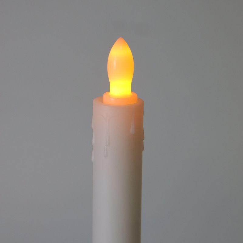 THIKIN Flammenlose LED-Kerzen mit Fernbedienung – Dekorative Lichter mit langem Stab für Hochzeit, Kirche, Weihnachten, Heimdekoration_voghion.com