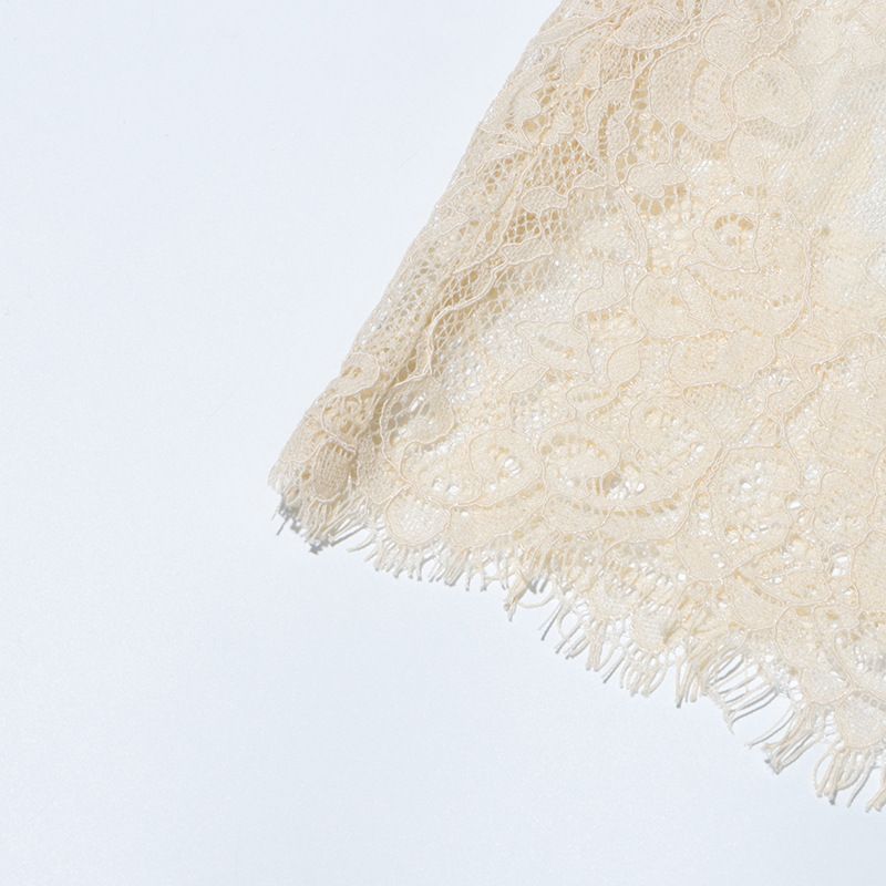 Damenbekleidung Mode sexy Hot Girl Style Sommer neue Spitze Spleißen Hosenträger Top + Kordelzug Denim Mode Shorts_voghion.com