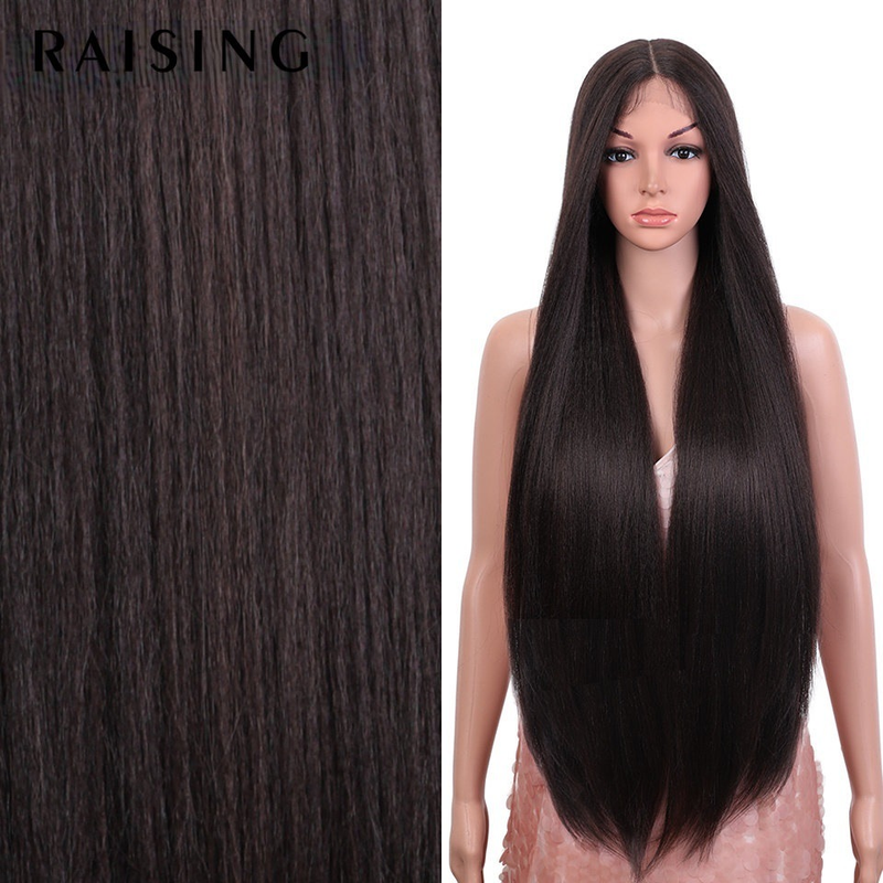 Front lace wig Rebecca wig female wavy long straight hair chemical fiber headgear explosive wig headgear wig_voghion.com