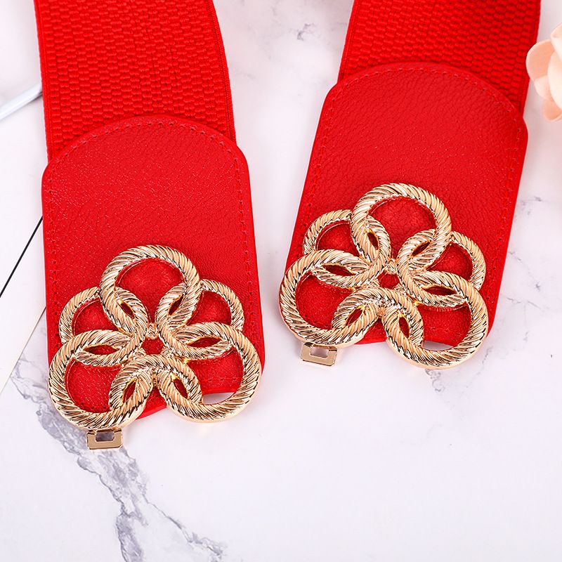 Dekorativer elastischer breiter Gürtel für Damen. Elastischer Taillengürtel für Damen. Einfacher, lässiger, elastischer Taillengürtel für Damen_voghion.com