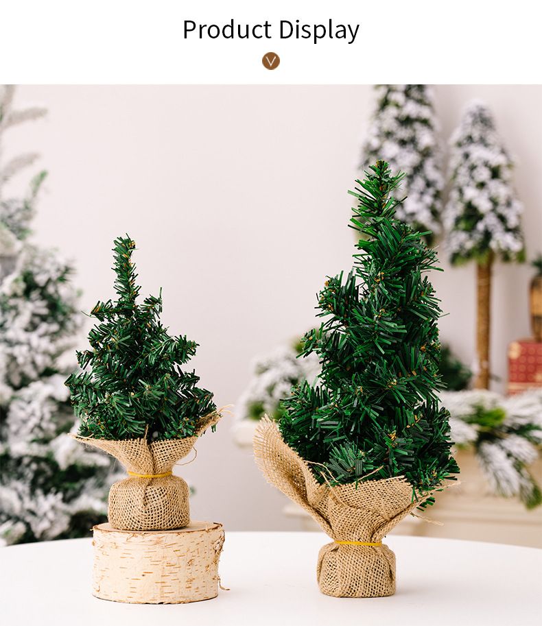 Ziemassvētku dekoratīvs mini eglīšu audums Ziemassvētku eglīšu stieņu rotājumi 30 cm Ziemassvētku eglītes darbvirsmas rotājumi_voghion.com