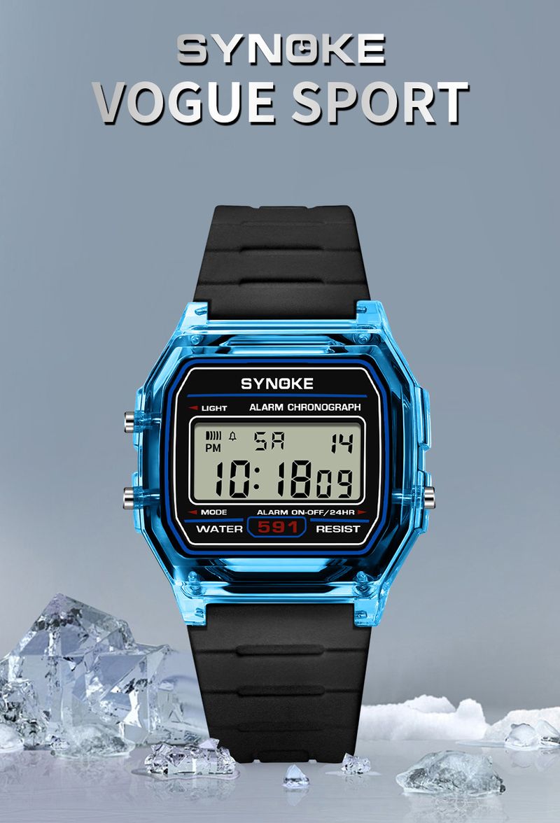 Retro Digital Sports Watch For Men And Women - Lightweight Square Design, 30M Waterproof, PU Strap, Multiple Color Options Small Square Spot_voghion.com