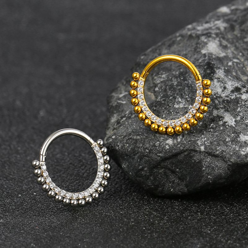 F136 Piercing al naso in titanio, elica, setto, orecchini da 16 G, segmento incernierato, clicker, zircone, labret, orecchio, trago, cartilagine, gioielli all'ingrosso_voghion.com