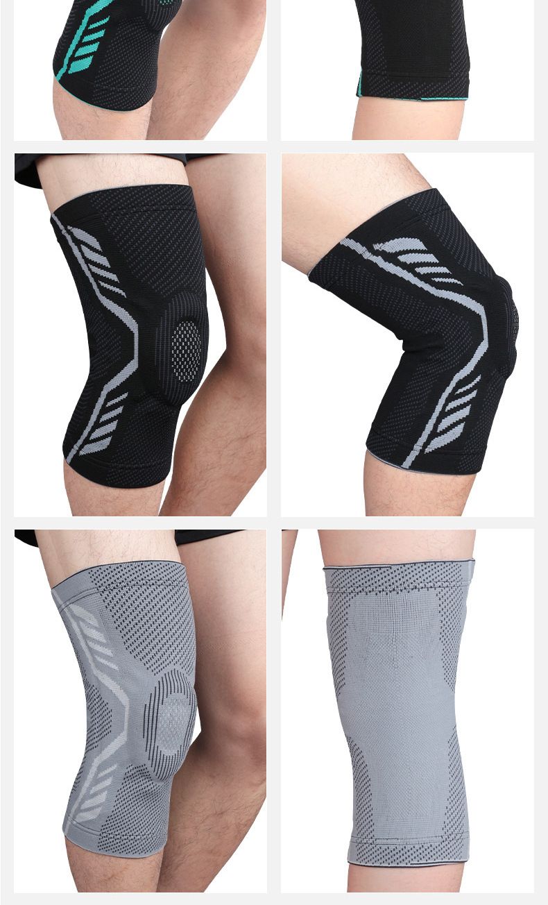 Protezione anticollisione della rotula in silicone per ginocchia da basket, protezioni per le gambe per il fitness in bicicletta all'aperto, menisco_voghion.com
