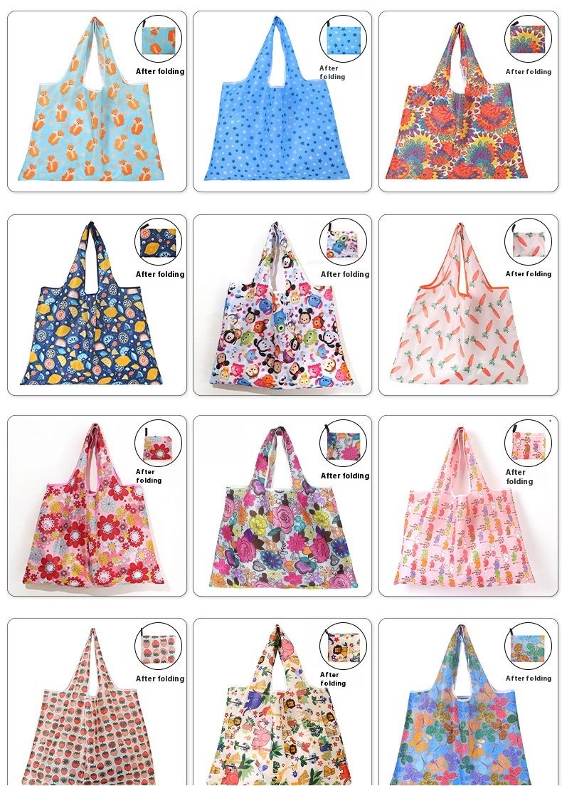 Oxford Doek Opvouwbare Eco-vriendelijke Boodschappentas 210D Grote Draagbare Handheld Opbergtas Supermarkt Boodschappentas Met Grote Capaciteit_voghion.com