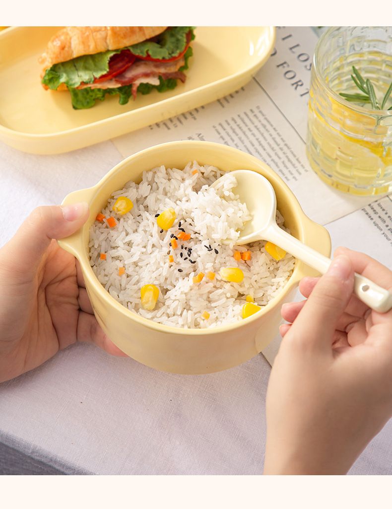 Elegant Stoneware Divided Dinner Plate With Dual Handles - 3 Compartment Ceramic Plate For Healthy Eating, Microwave Safe, Modern Minimalist Design_voghion.com